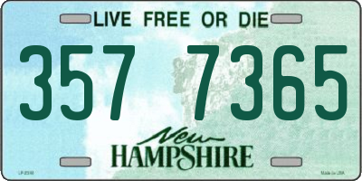 NH license plate 3577365