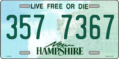 NH license plate 3577367