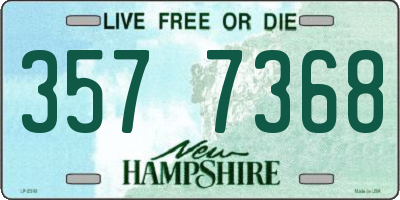 NH license plate 3577368