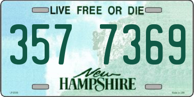 NH license plate 3577369