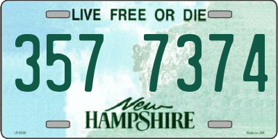 NH license plate 3577374