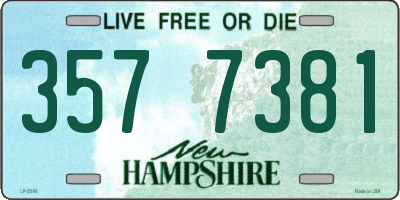 NH license plate 3577381