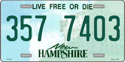 NH license plate 3577403