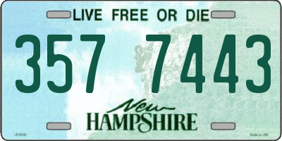 NH license plate 3577443