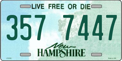 NH license plate 3577447