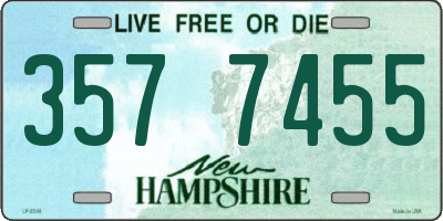 NH license plate 3577455