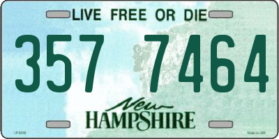 NH license plate 3577464
