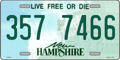 NH license plate 3577466