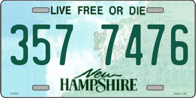 NH license plate 3577476