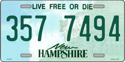 NH license plate 3577494