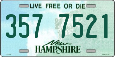 NH license plate 3577521