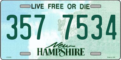 NH license plate 3577534