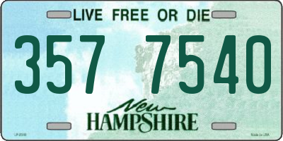 NH license plate 3577540