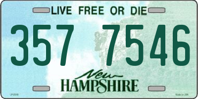 NH license plate 3577546