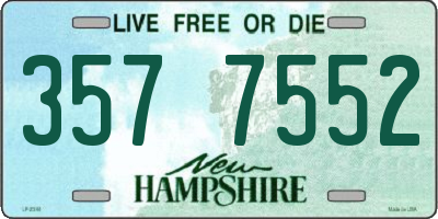 NH license plate 3577552