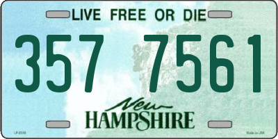 NH license plate 3577561