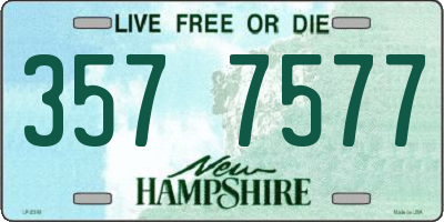 NH license plate 3577577