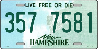 NH license plate 3577581