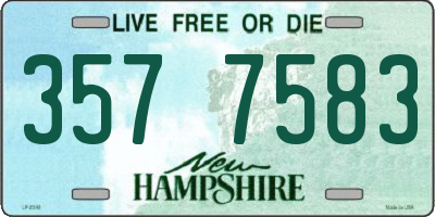 NH license plate 3577583
