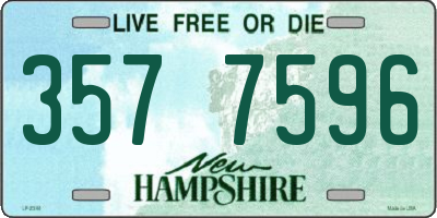 NH license plate 3577596