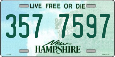 NH license plate 3577597