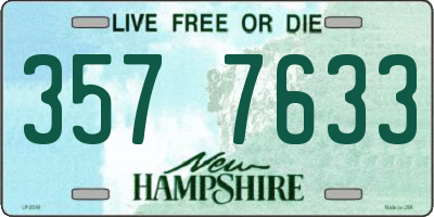 NH license plate 3577633
