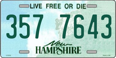 NH license plate 3577643