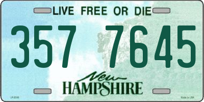 NH license plate 3577645