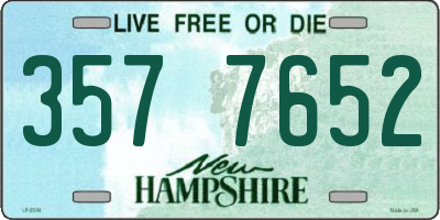 NH license plate 3577652