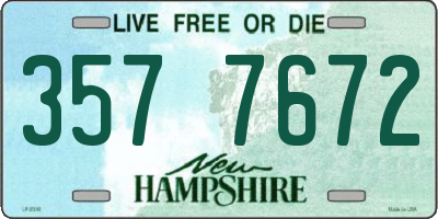 NH license plate 3577672