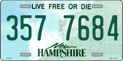 NH license plate 3577684
