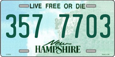 NH license plate 3577703