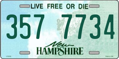 NH license plate 3577734