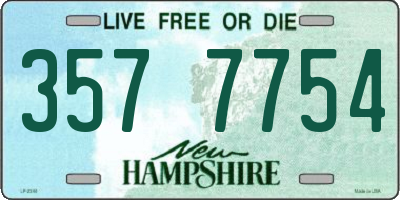 NH license plate 3577754