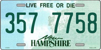 NH license plate 3577758
