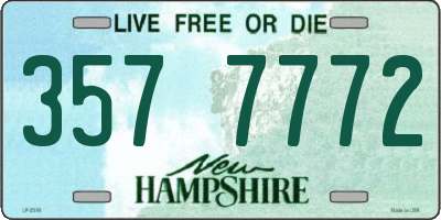 NH license plate 3577772