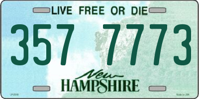 NH license plate 3577773