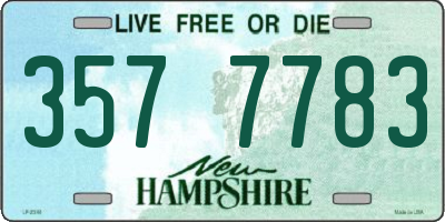 NH license plate 3577783