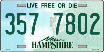 NH license plate 3577802