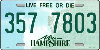 NH license plate 3577803