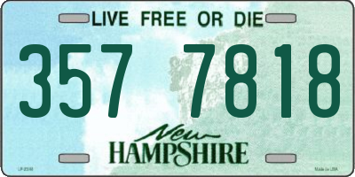 NH license plate 3577818