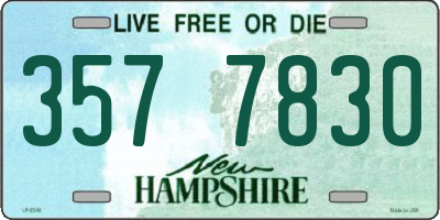 NH license plate 3577830