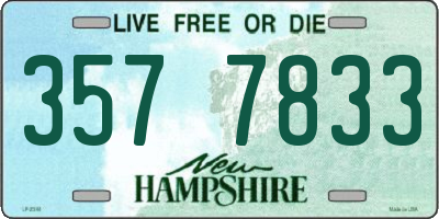 NH license plate 3577833