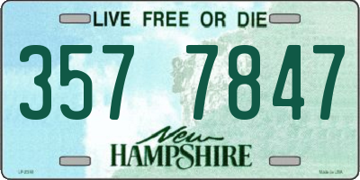 NH license plate 3577847