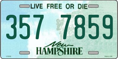 NH license plate 3577859