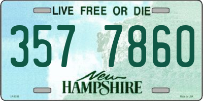 NH license plate 3577860