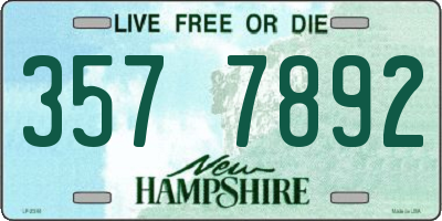 NH license plate 3577892