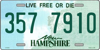 NH license plate 3577910