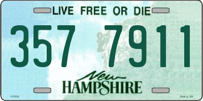 NH license plate 3577911