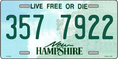 NH license plate 3577922